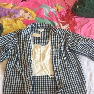 Universal Thread Navy Checkered no Shirt